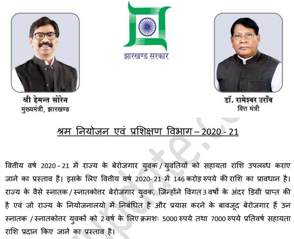 jharkhand berojgari bhatta notice 2021